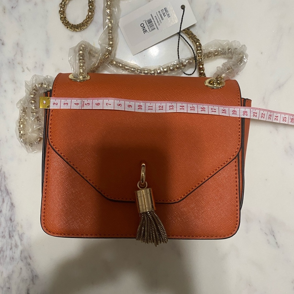 Dune London Orange Crossbody Bag with Tassel